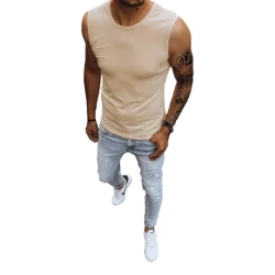 Vyriški rusvos spalvos marškinėliai Lock