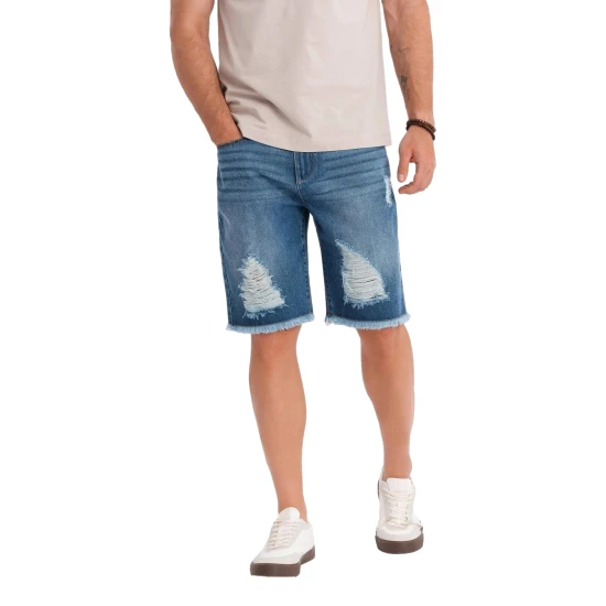 Vyriški mėlyni džinsiniai šortai Urban V3 OM-SRDS-0157