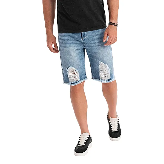 Miesten vaaleansiniset farkkushortsit Urban V2 OM-SRDS-0157
