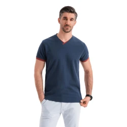 Vyriški tamsiai mėlynos spalvos marškinėliai Brak