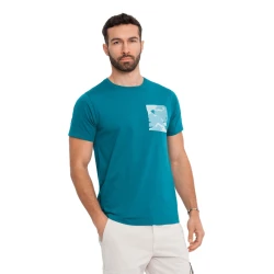 Vyriški turkio spalvos marškinėliai Brave