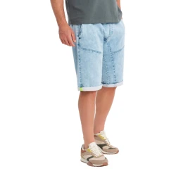 Vyriški šviesiai mėlyni džinsiniai šortai Makal