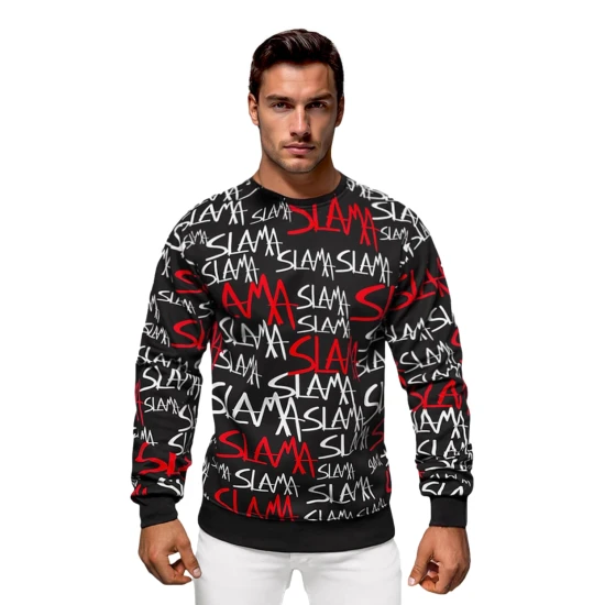 Vyriškas juodos spalvos džemperis Slama