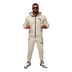 Vyriškas rusvos spalvos sportinio kostiumo komplektas Icon