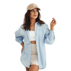 Moteriški šviesiai mėlyni marškiniai Levy