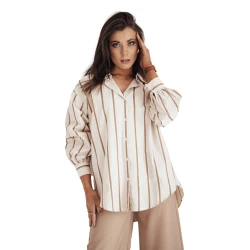 Moteriški rusvi marškiniai Delun