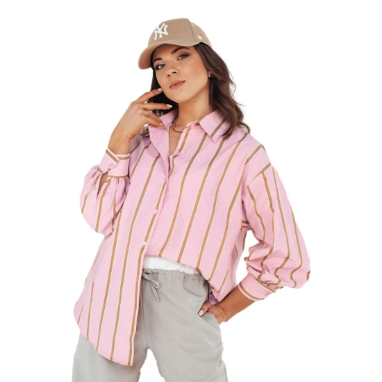 Moteriški rožiniai marškiniai Delun DY0379