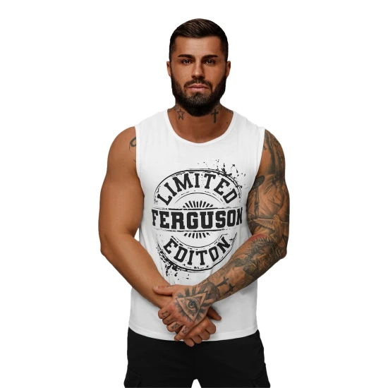 Vyriški balti marškinėliai be rankovių Ferguson JS/8B1725/1Z