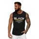 Juodos spalvos vyriški marškinėliai be rankovių Black