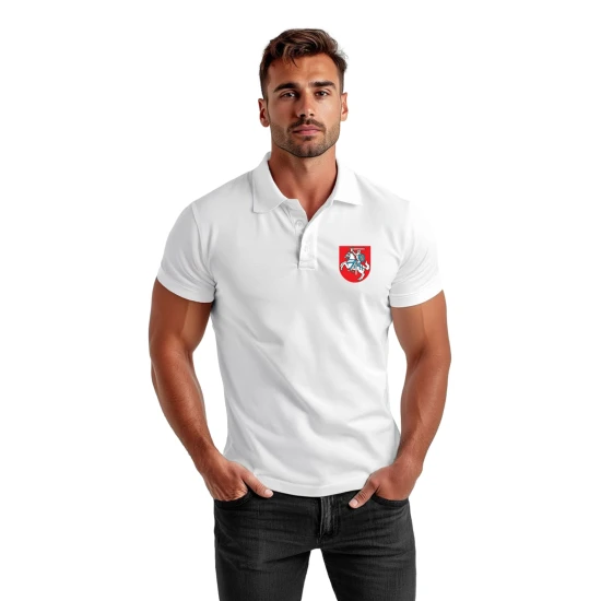 Vyriški mėlyni polo marškinėliai Herbas JS/8T80