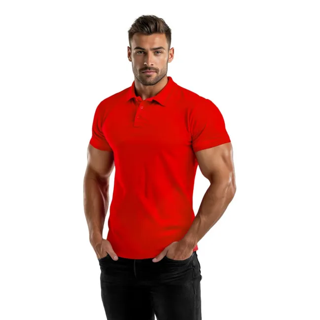 Vyriški raudoni polo marškinėliai Casual JS/8T80/18