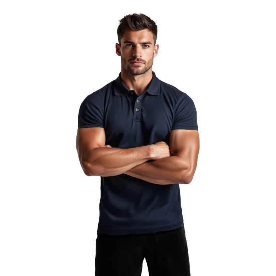 Vyriški tamsiai mėlyni polo marškinėliai Casual JS/8T80/25