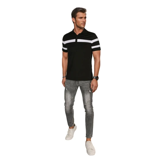 Vyriški juodi polo marškinėliai Lima PX0631