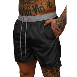 Vyriški šortai juodi/pilki Renald