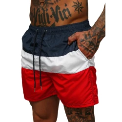 Maudymosi šortai mėlyni/raudoni Revel