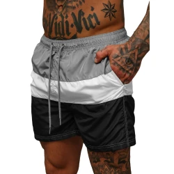 Maudymosi šortai pilki/juodi Revel