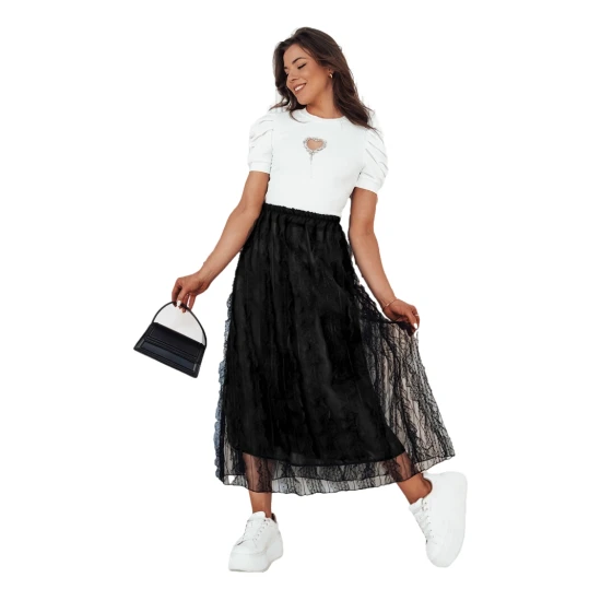 Moteriškas juodas tulio sijonas Fliss CY0447