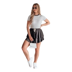 Moteriškas juodas mini sijonas Falbela