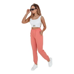 Moteriškos persikinės sportinės kelnės STIVEL