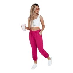 Moteriškos tamsiai rožinės sportinės kelnės STIVEL