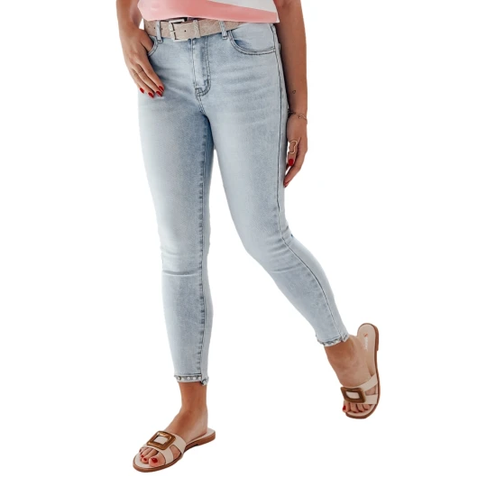 Moteriški šviesiai mėlyni džinsai Danys UY2709