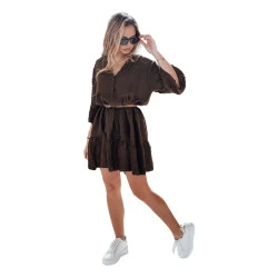 Moteriška tamsiai ruda vasarinė suknelė Lyvonne