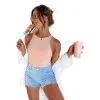 Moteriški šviesiai mėlyni džinsiniai šortai Sunylook Šortai moterims