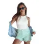 Женские джинсовые шорты мятного цвета Sunylook
