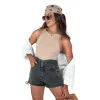 Moteriški juodi džinsiniai šortai Jeanlove SY0377