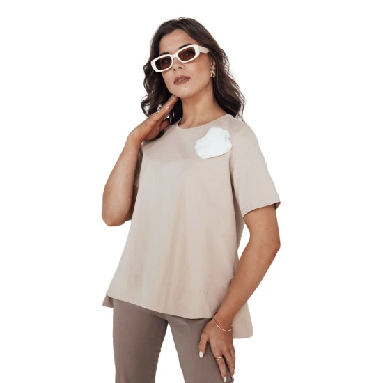 Moteriški rusvi marškinėliai Binda RY2484