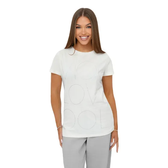 Damski biały T-shirt Cool JS/YJ77841