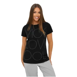 Moteriški juodos spalvos marškinėliai Cool