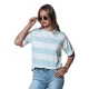 Moteriški dryžuoti mėlyni marškinėliai Almin