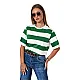 Women's striped green shirt Almin RY2560