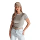 Moteriški pilki dryžuoti marškinėliai Liness
