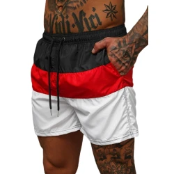 Maudymosi šortai juodi/balti Revel