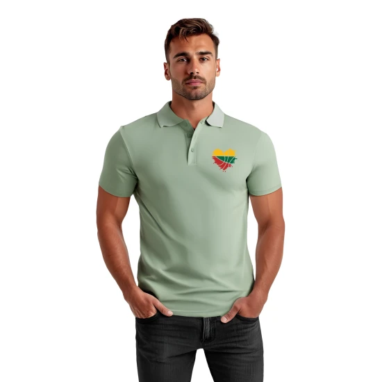 Vyriški mėtiniai polo marškinėliai Širdis JS/8T80