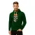 Dark green hooded sweatshirt Skull and Ball
