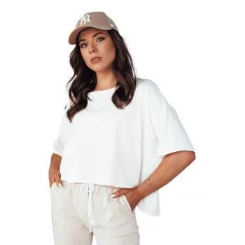 Biała koszulka damska oversize Eling