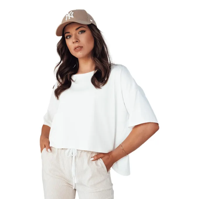 Women's oversized white T-shirt Eling T-shirt