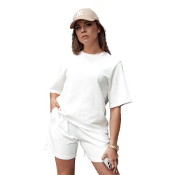 Moteriški baltos spalvos marškinėliai Silvi