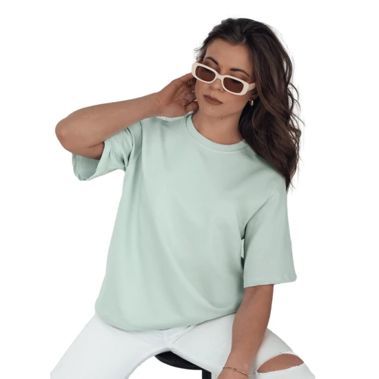 Moteriški mėtinės spalvos marškinėliai Silvi Marškinėliai