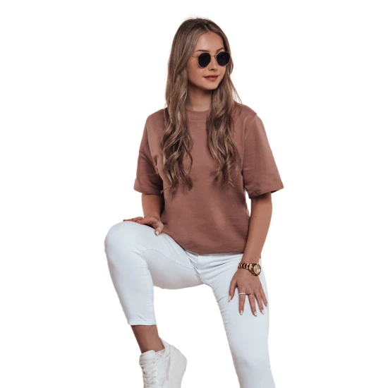 Moteriški rudos spalvos marškinėliai Silvi Marškinėliai