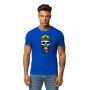 Men's blue shirt Skull and cap