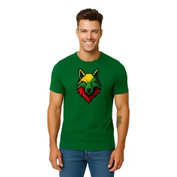 Vyriški tamsiai žali marškinėliai Vilkas