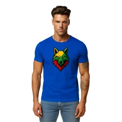 Vyriški mėlyni marškinėliai Vilkas