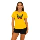 Moteriški geltoni marškinėliai Drugelis PK4025