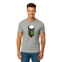 Men's light grey shirt Skull and Beard