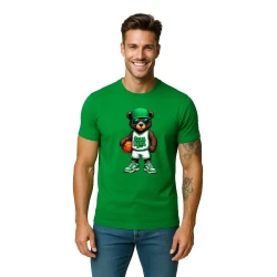 Vyriški žali marškinėliai Meškinas be džemperio