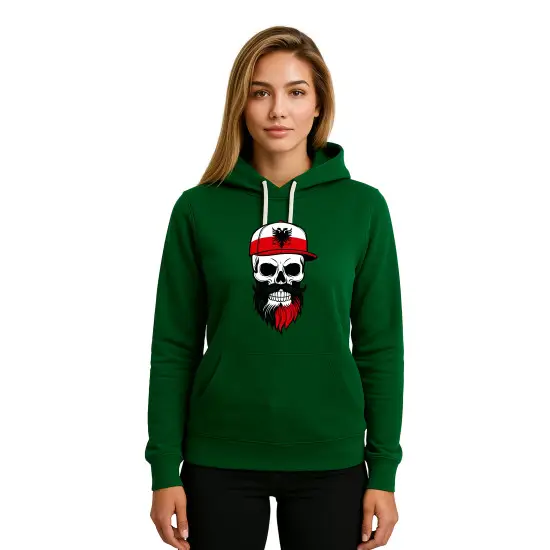 Moteriškas žalias džemperis Poland skull cap PK4033